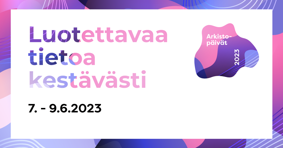 Arkistopäivien tunnuskuva ja teksti