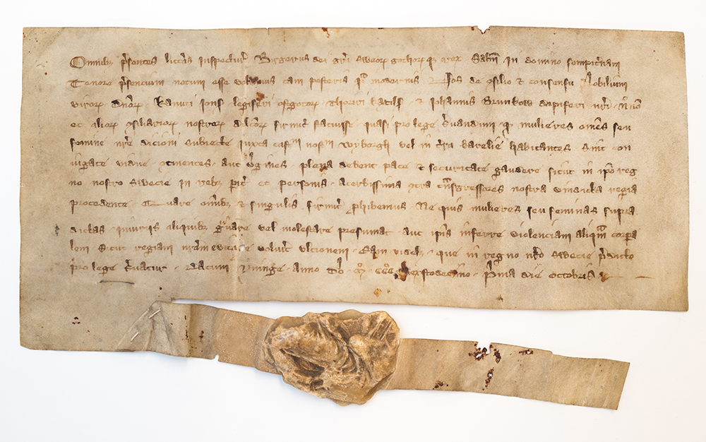 Kung Birgers skyddsbrev för kvinnorna i Karelen från 1316.