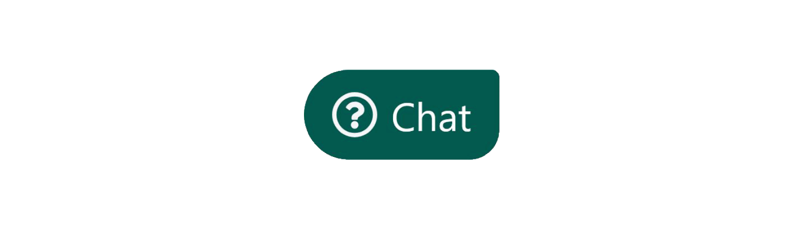 Icon of the Chat button. A question mark and chat text in the speech bubble.